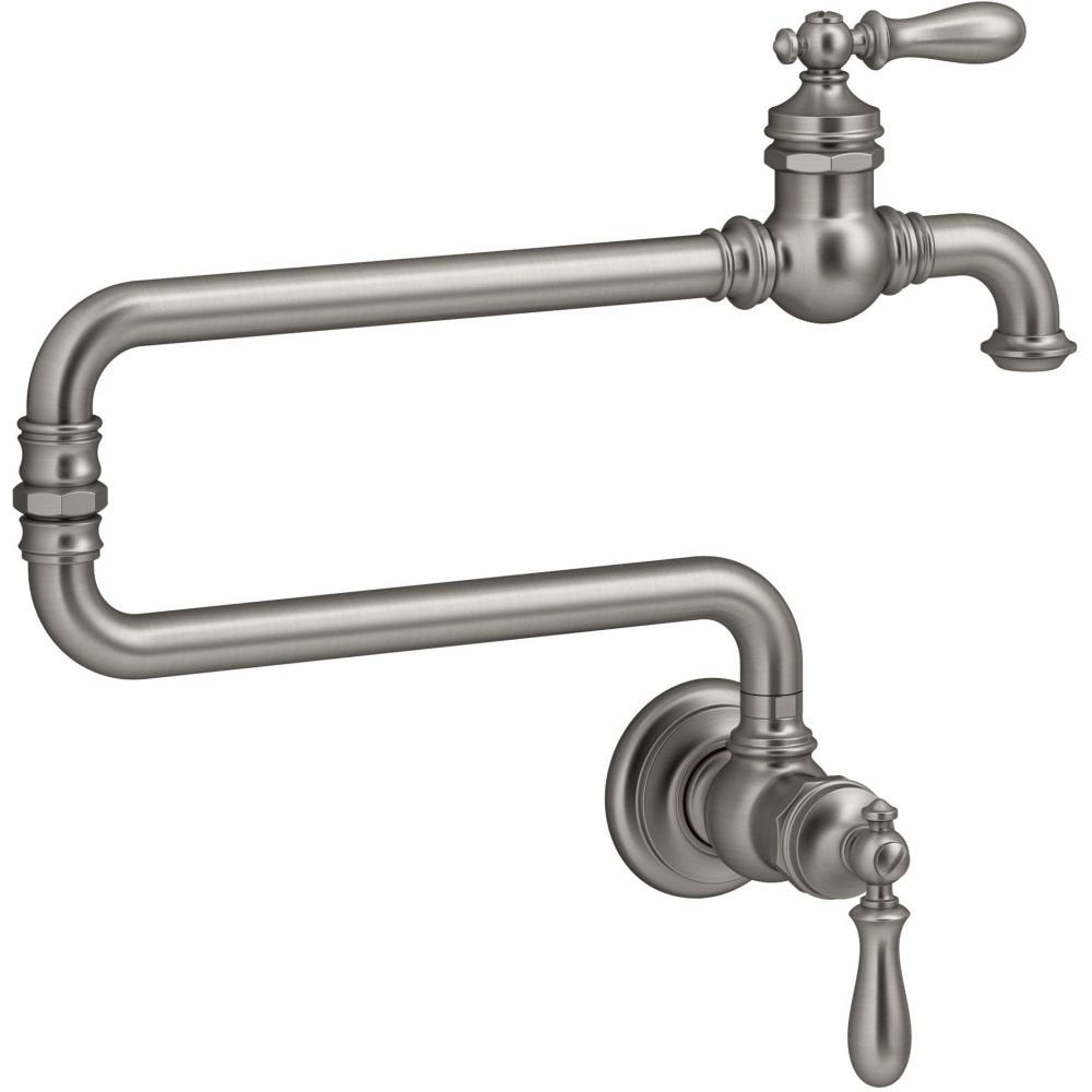 Kohler 99270-Vs Artifacts Wall-Mount Pot Filler, Pot Filler Faucet, Kitchen Sink Pot Filler Faucets, Vibrant Stainless