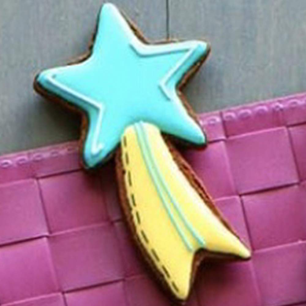 Ann Clark 4" Shooting Star Cookie Cutter, Silver Alloy Steel, Model 1166N, Made in USA