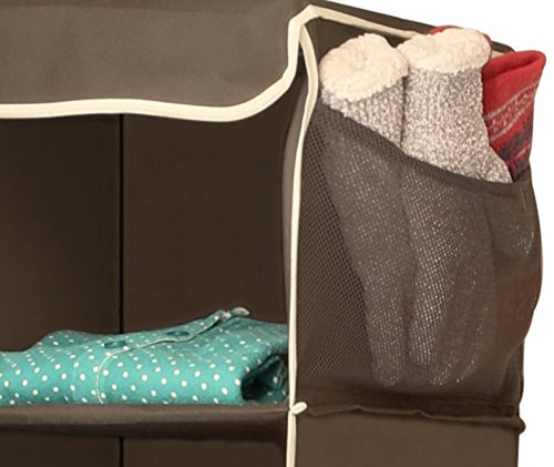 Simple Houseware 5 Shelves Hanging Closet Organizer, Brown