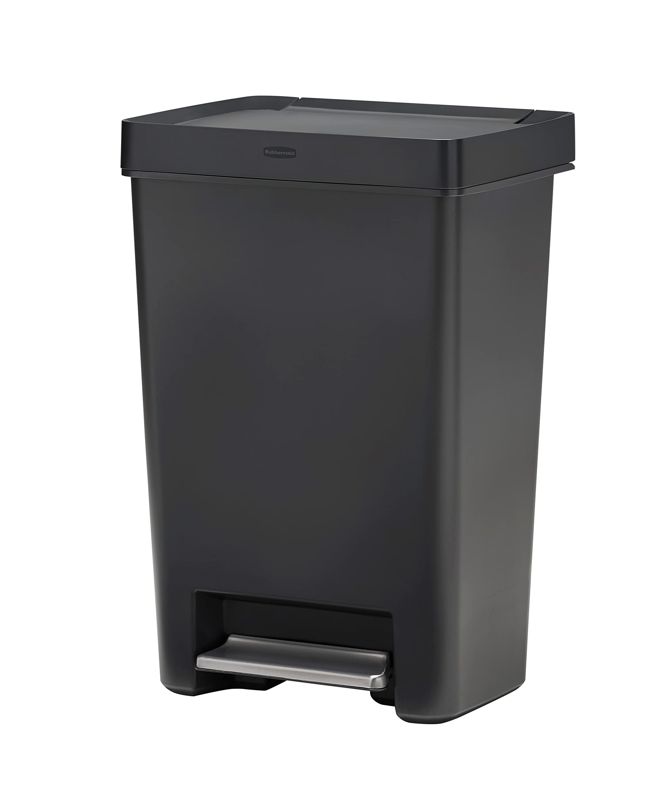 Rubbermaid Premier Series Ii Step-On Trash Can For Home And Kitchen, With Lid Lock And Slow Close, 13 Gallon, Charcoal