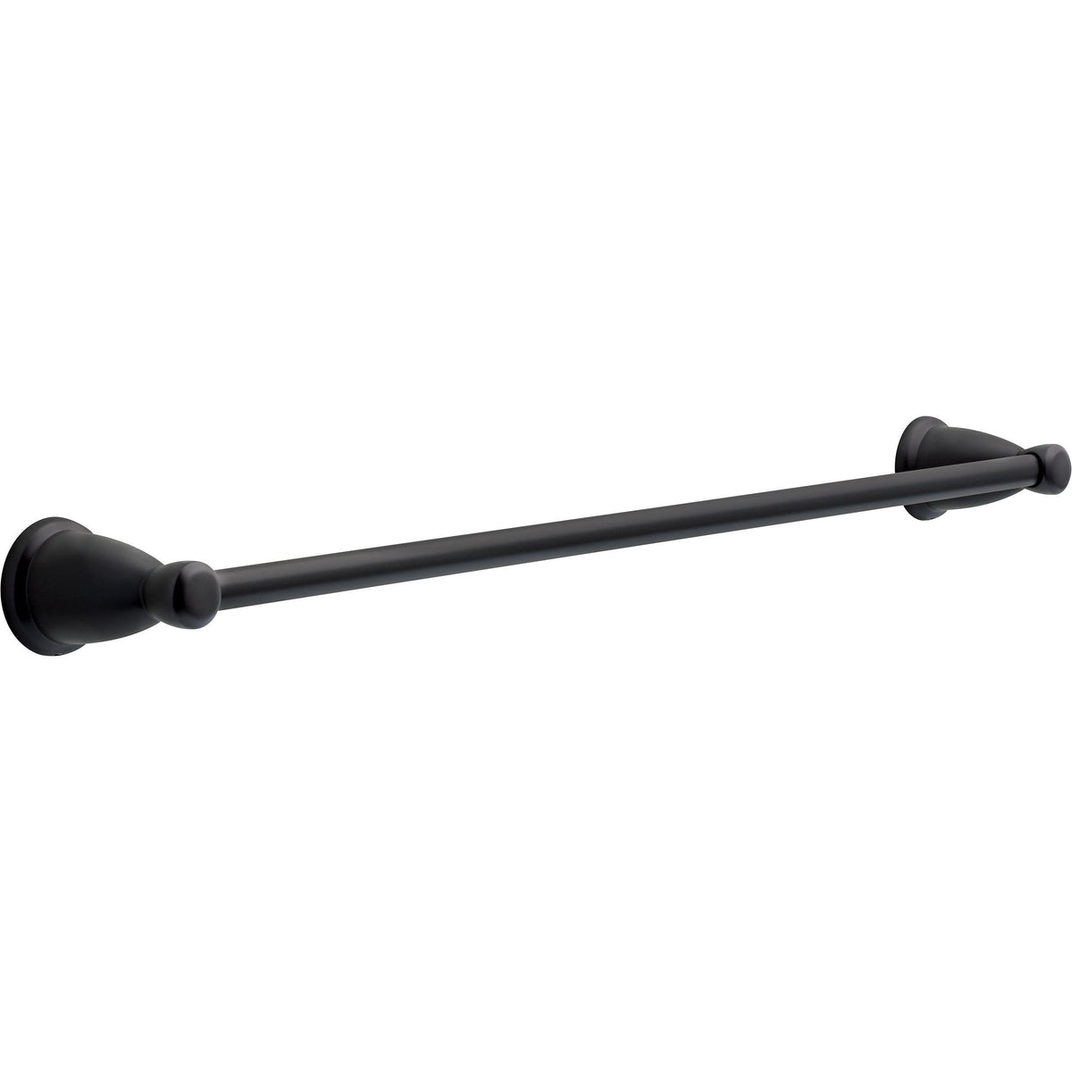 Franklin Brass Kinla (1-Pack) 24' Towel Rack For Bathroom Matte Black Bar Holder Wall Mounted Rod, Hardware | Accessories Kin24-