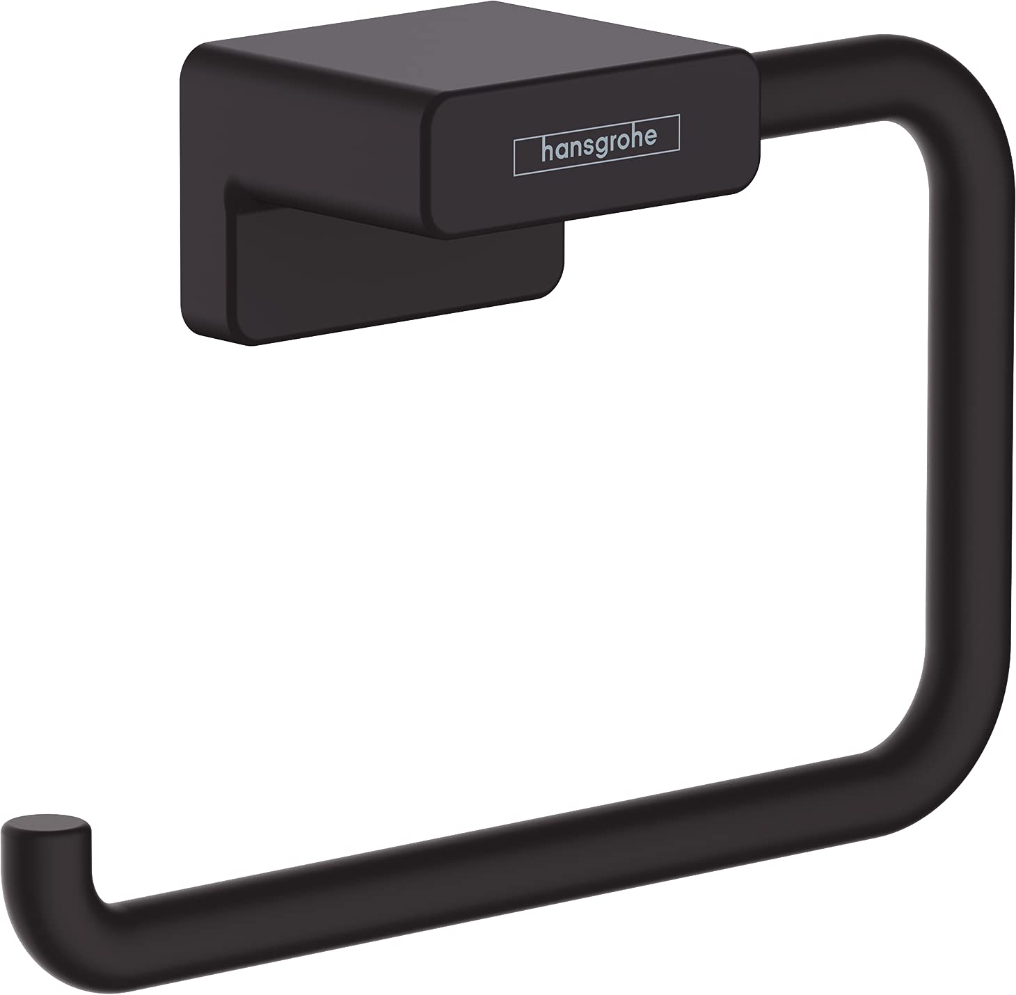 Hansgrohe Addstoris 6-Inch Roll Holder Without Cover In Matte Black, 41771670