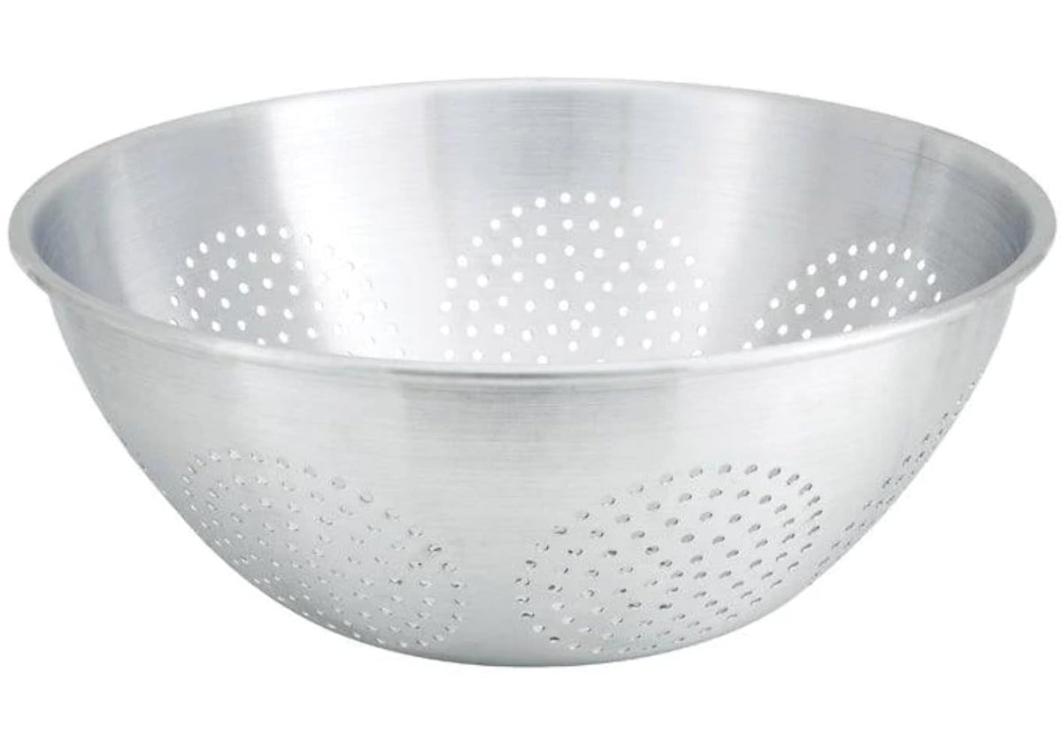 Winco Chinese Style Aluminum Colander, 16-Quart