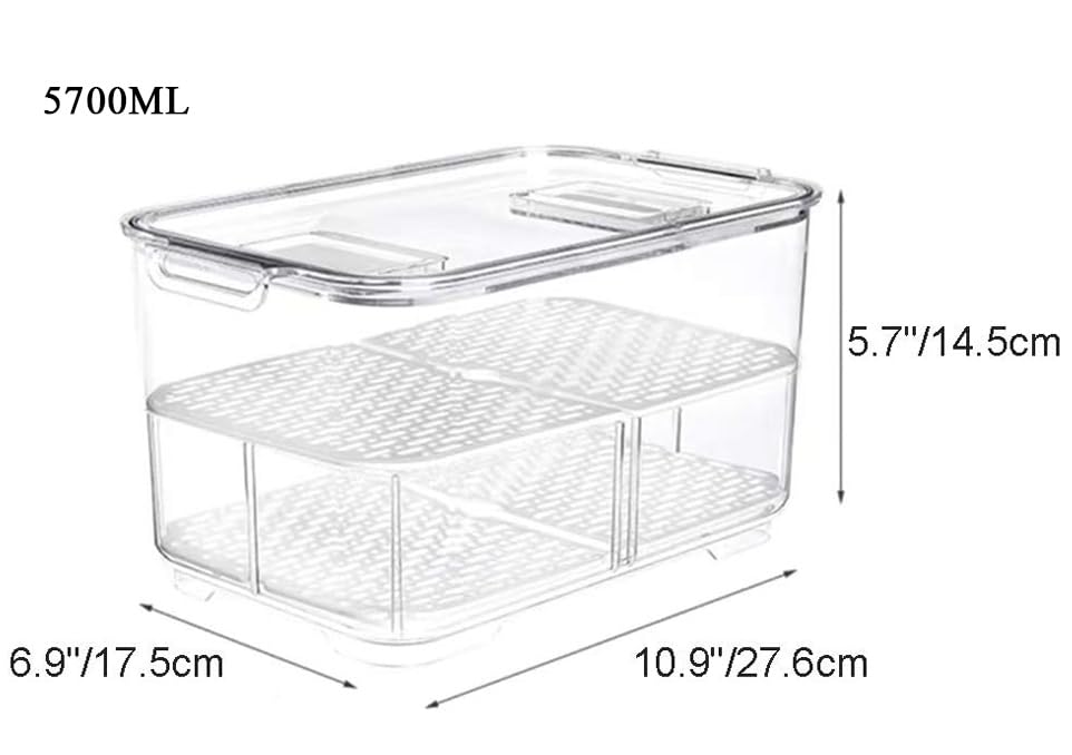 Blitzlabs Fridge Produce Saver Containers Storage Bin Containers Freezer Storage Containers Bins Fresh Keeper Container Produce