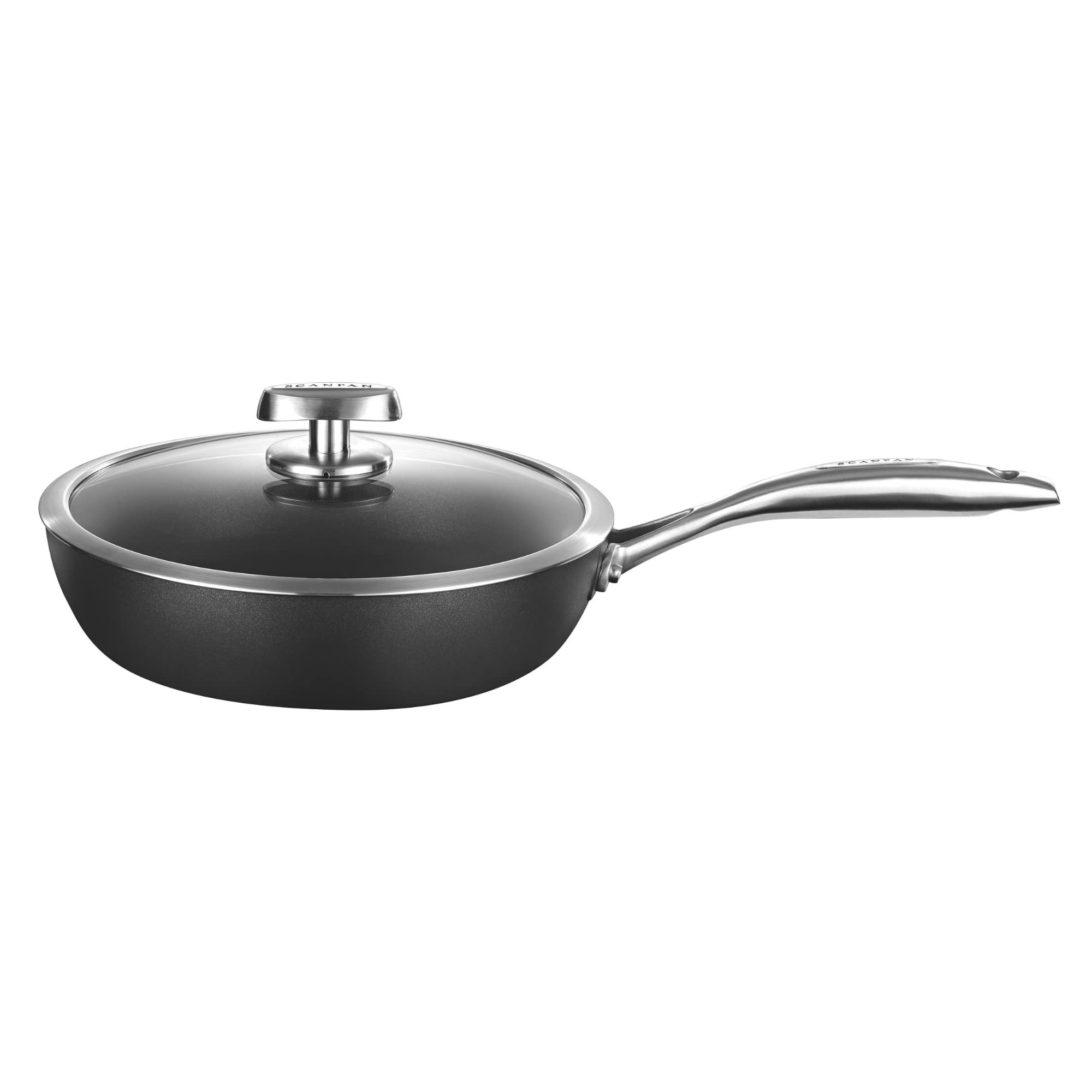 Scanpan Pro IQ 2.75 qt Covered Saute Pan - Easy-to-Use Nonstick Cookware - Dishwasher, Metal Utensil & Oven Safe - Made by Hand 