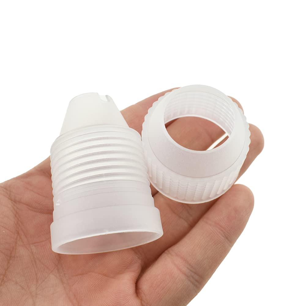 Hahiyo Plastic Couplers Of Large Size Easy To Twist For Cake Decorating Piping Tip Coupler For Icing Nozzles (6 Pieces)