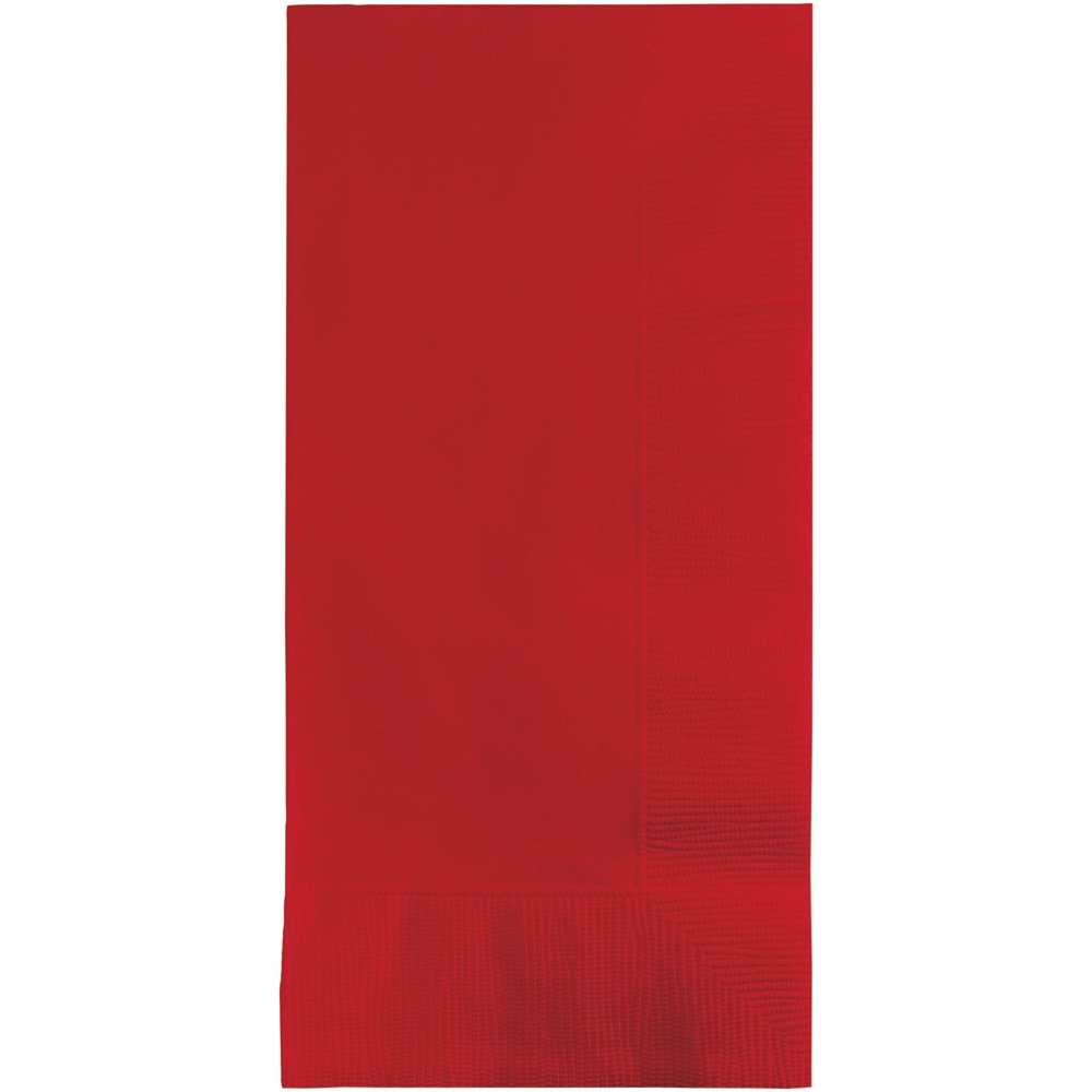 Creative Converting Touch of Color 100 Count 2-Ply Paper Dinner Napkins, Classic Red