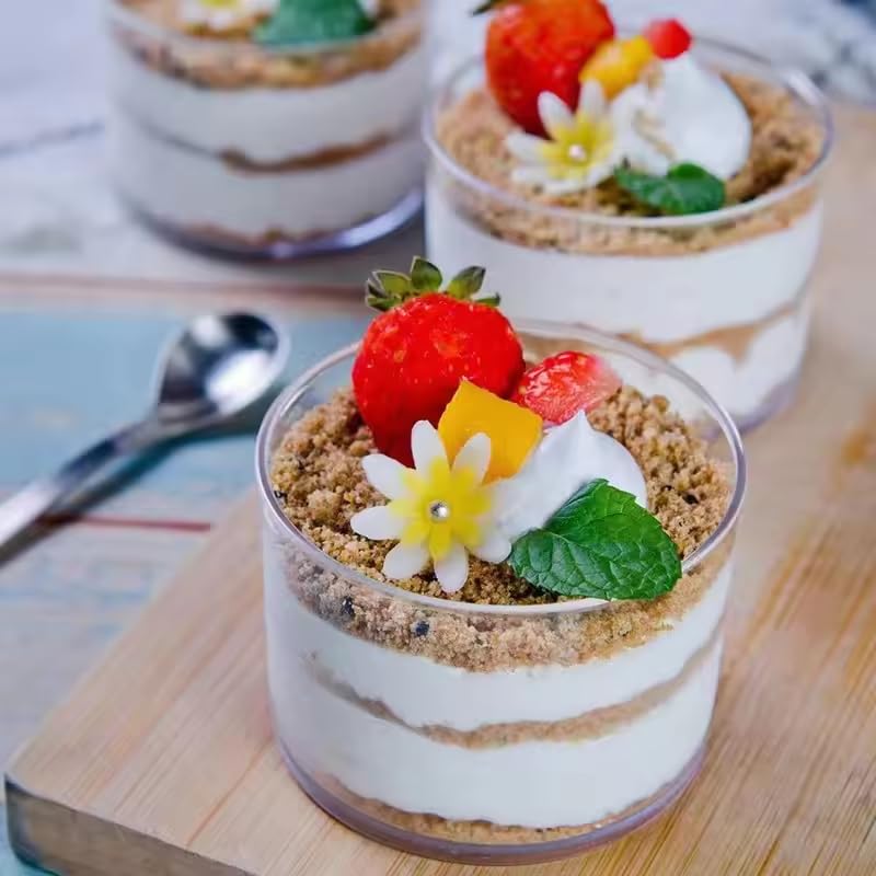 Martvia Ice Cream Glasses Cups Dishes For Desserts, Milkshake,Fruit And Pudding Glass Serving Bowls, Perfect For Home, Restauran