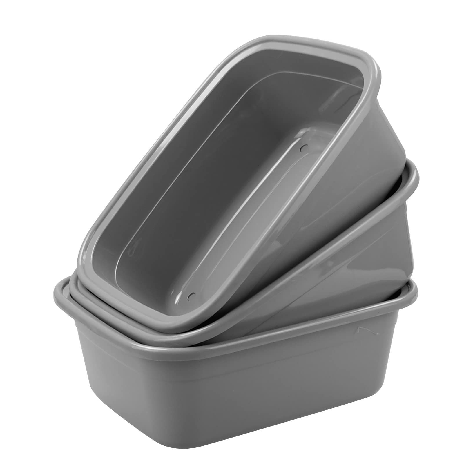Ggbin Plastic Wash Basin, 16 Quart Dish Tubs, 3 Packs