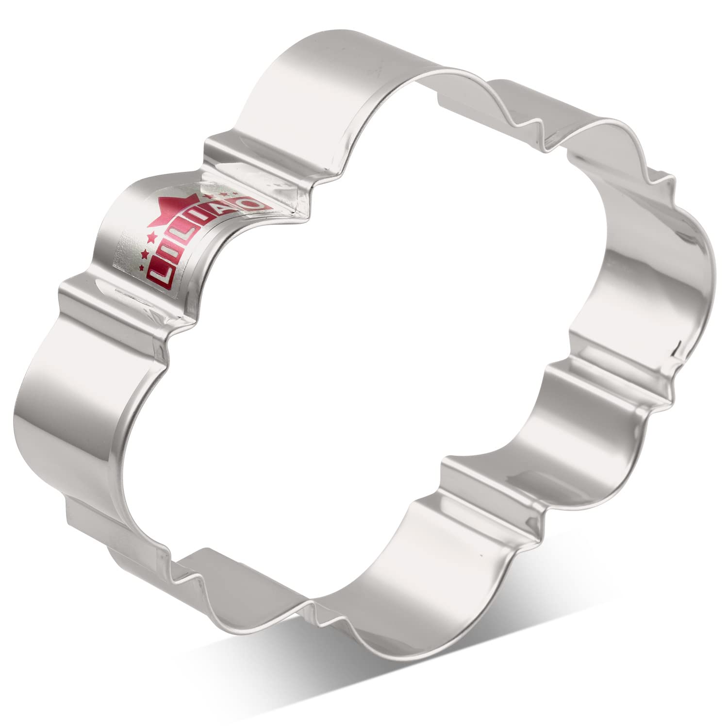 Liliao Big Oval Plaque Cookie Cutter - 4.5 X 4 Inches - Stainless Steel