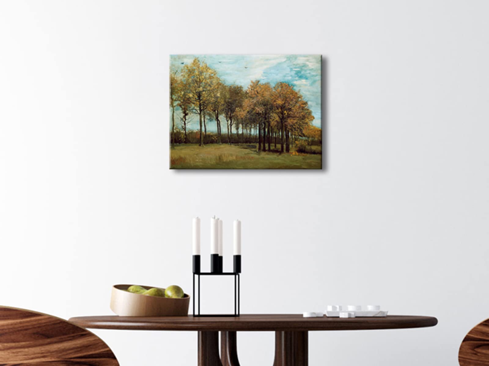 Wieco Art Autumn Landscape 1885 Canvas Prints of Vincent Van Gogh Art Famous Paintings Reproduction Tree Forest Pictures Artwork Wall Art for Home Decor and Wall Decorations