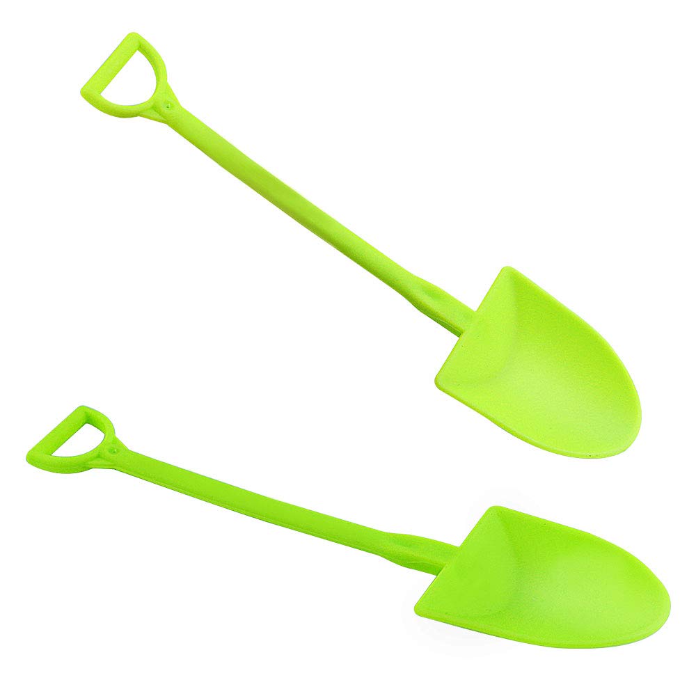 Newbested 100 Pcs Colorful Mini Shovel Shape Spoons,Disposable Plastic Ice Cream Dessert Pudding Yogurt Sugar Shovel Spoon(4.8 I
