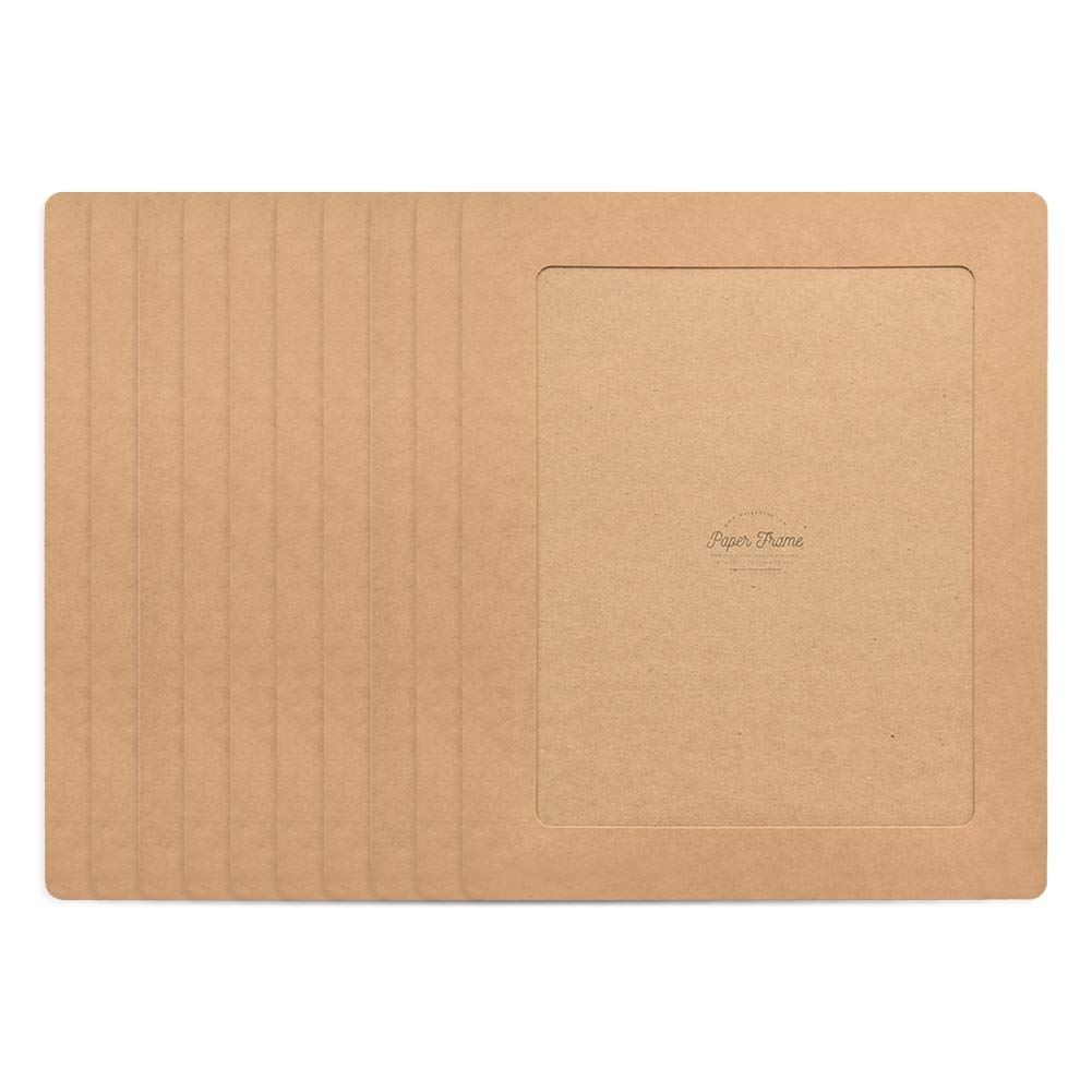 Monolike Paper Photo Frames 8x10 Inch Kraft 10 Pack - Fits 8x10 Pictures