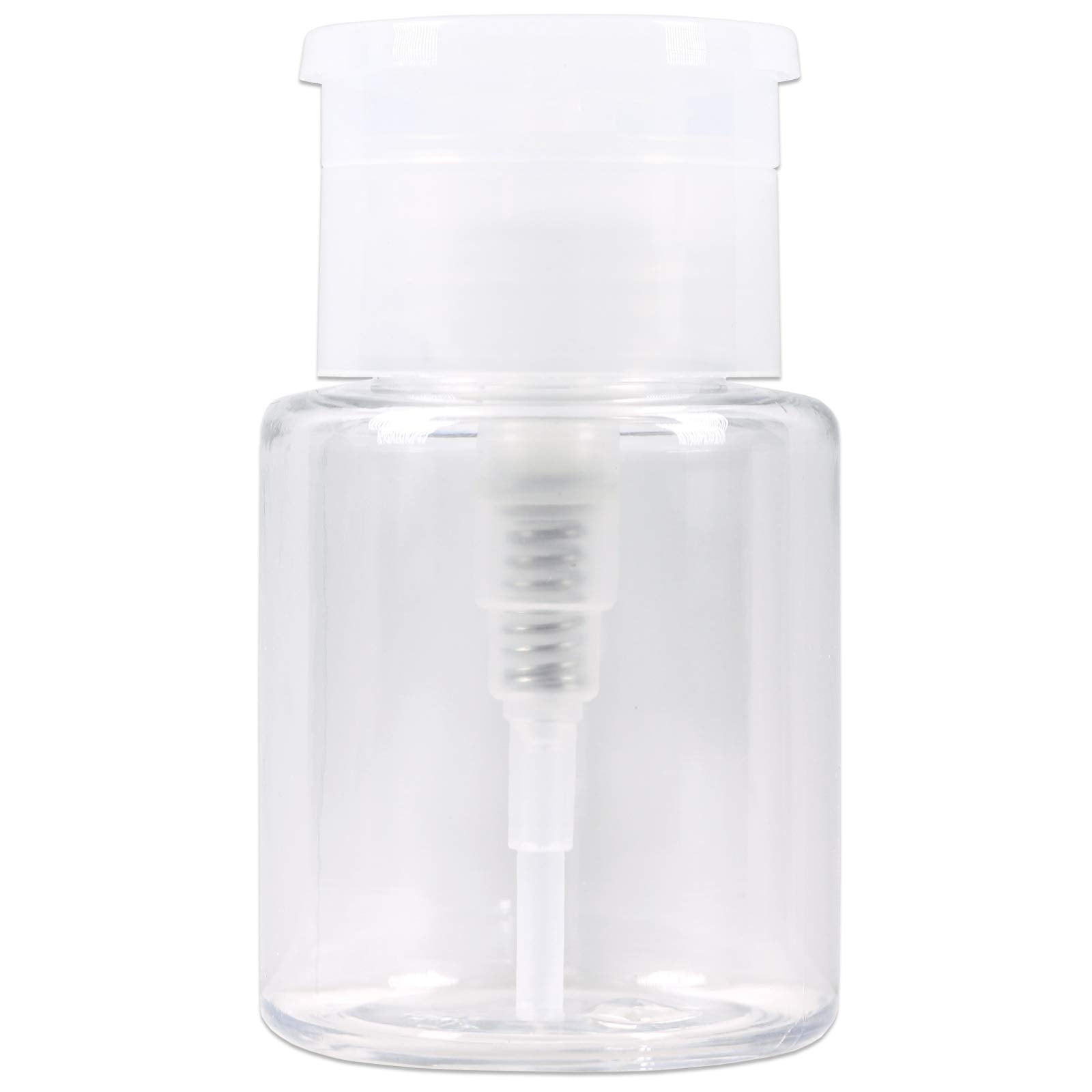 3Oz Push Down Pump Dispenser Flip Top Cap Refillable Empty Bottle - Color: Clear - Lockable Travel Cosmetic Packaging Empty Bott
