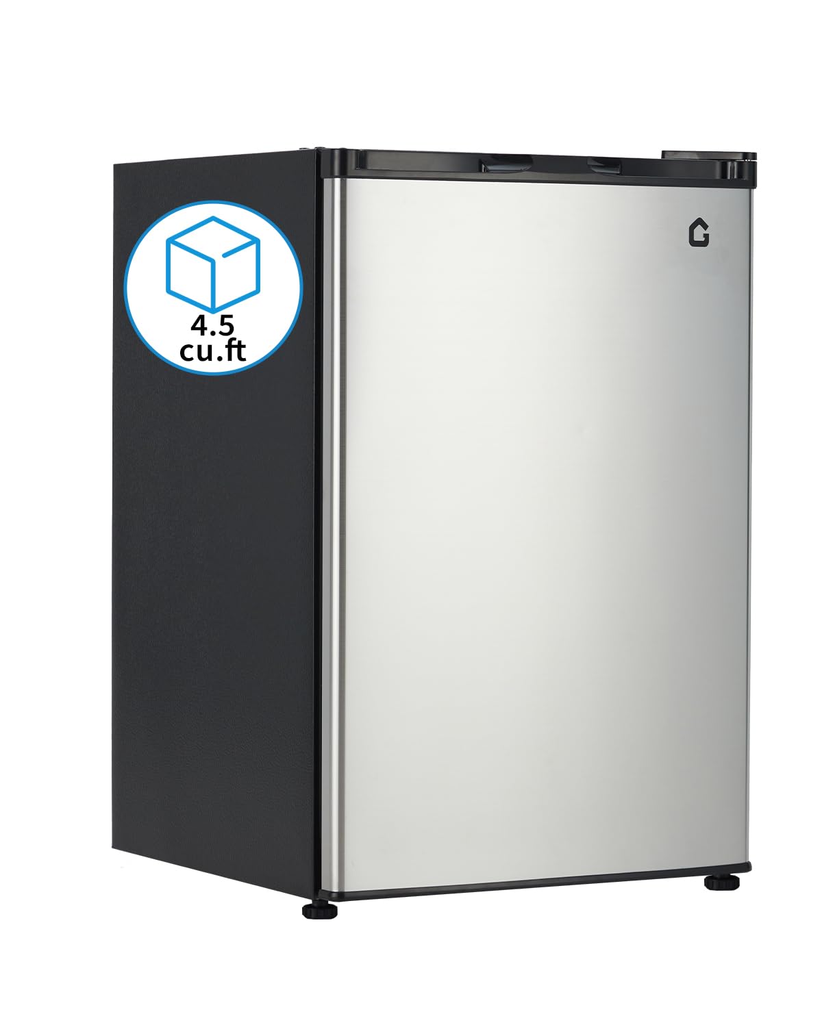 Garvee 4.5 Cu.Ft Mini Fridge with Freezer, Low Noise< 38dB, Compact Refrigerator w/Reversible Door, Adjustable Thermostat, Energ