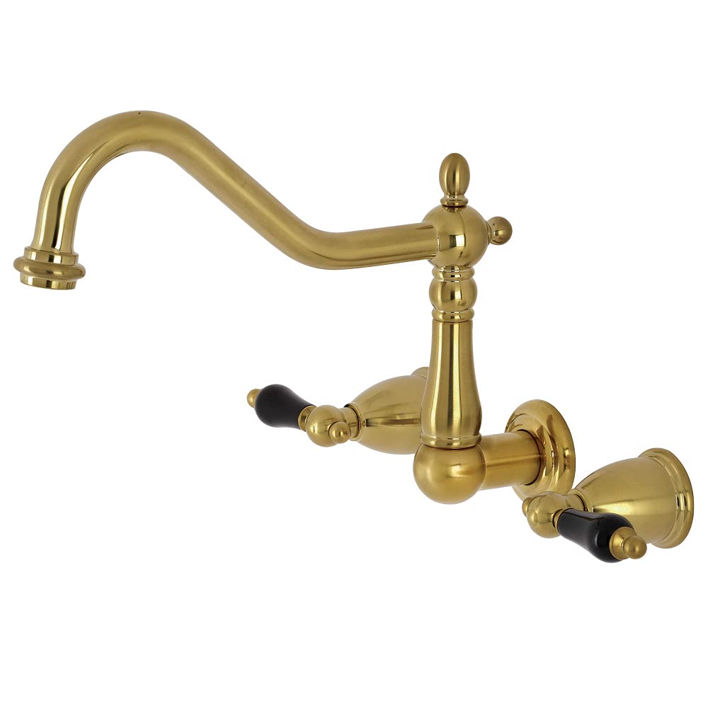 Kingston Brass KS1287PKL Duchess Wall Mount Kitchen Faucet  Brushed Brass