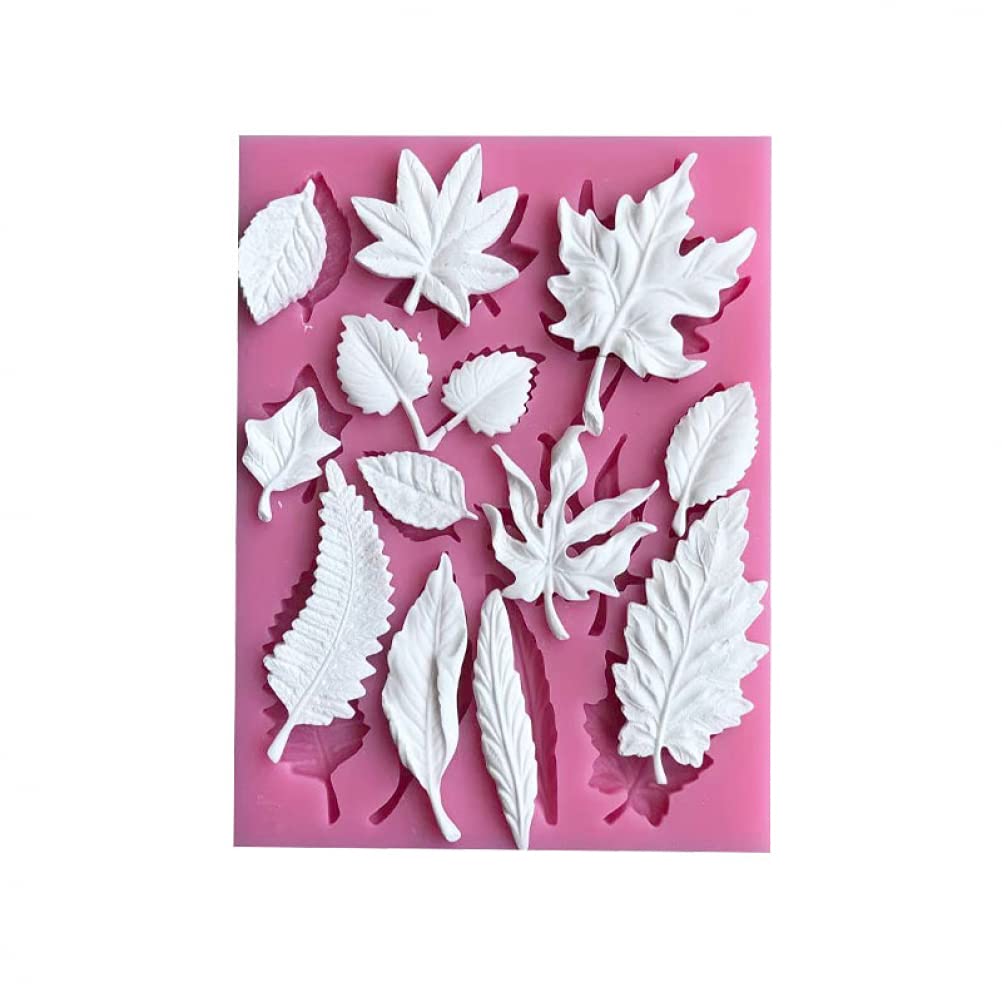 Cestony Leaf Shape Silicone Molds For Diy Cake Fondant Biscuit Cookies Soap Sugar Pudding Chocolate Hard Candies Dessert Candle