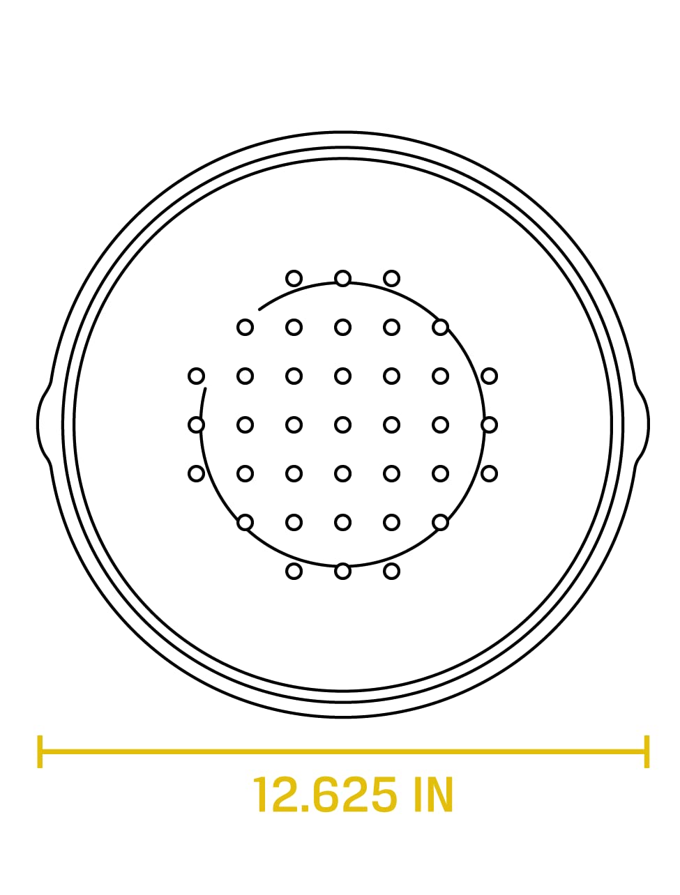 Lodge L10Sc3 Cast Iron Lid,12-Inch