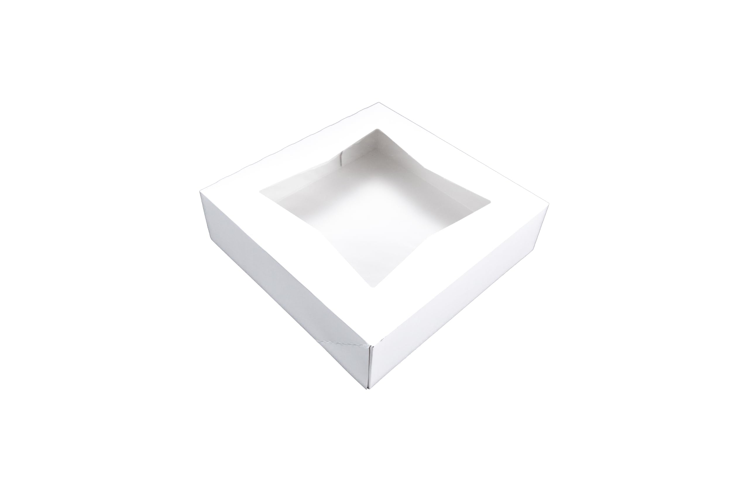 Southern Champion Tray 24133 White Paperboard Window Bakery Box, 9 Length x 9 Width x 2-1/2 Height (Case of 200)
