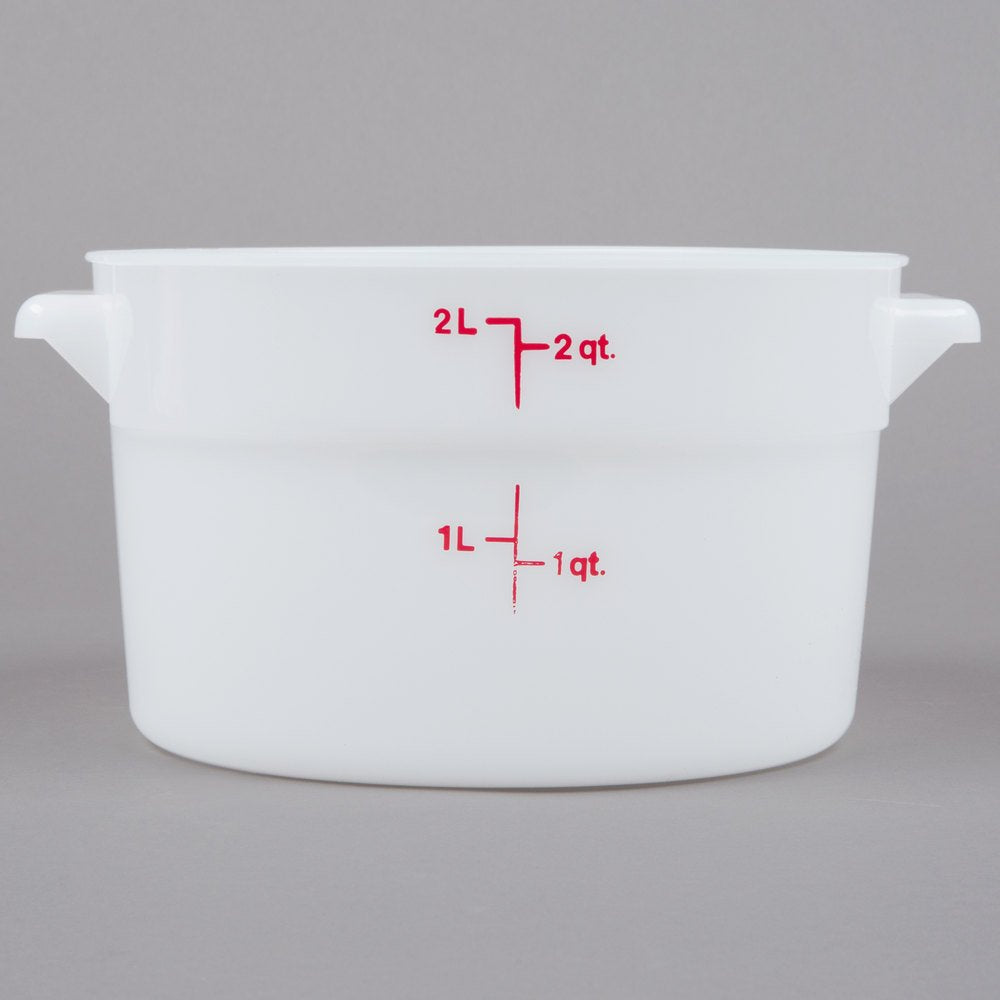 Cambro Round 2 Quart Poly White, Red (Rfs2148)