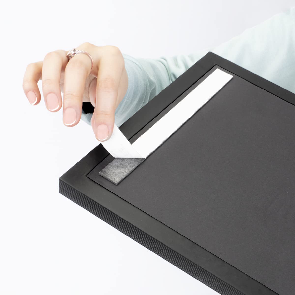 Renditions Gallery 8x8 Custom Photo Prints with Real Wood Picture Frames. Create Personalized Photos Picture Collage with Peel and Stick Photo Frames for Bedroom  Living Room  and Office. Single  Grey Frame