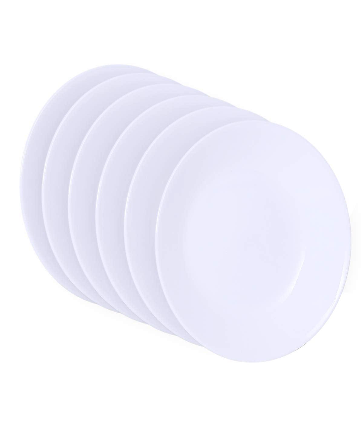 Corelle, White, Livingware Luncheon Plate, 8-1/2-Inch, Set Of 6, 8-1/2