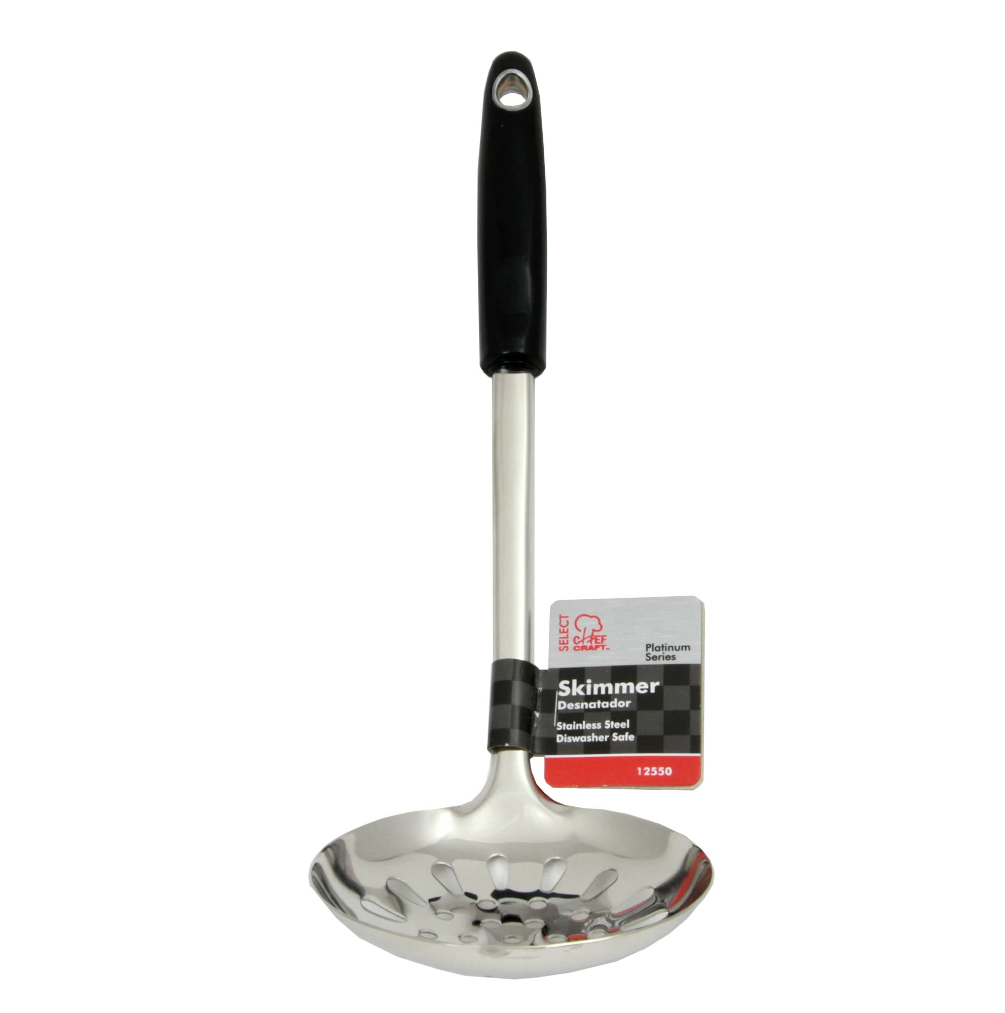 Chef Craft Heavy Duty Slotted Skimmer, 13.75 Inch, Stainless Steel