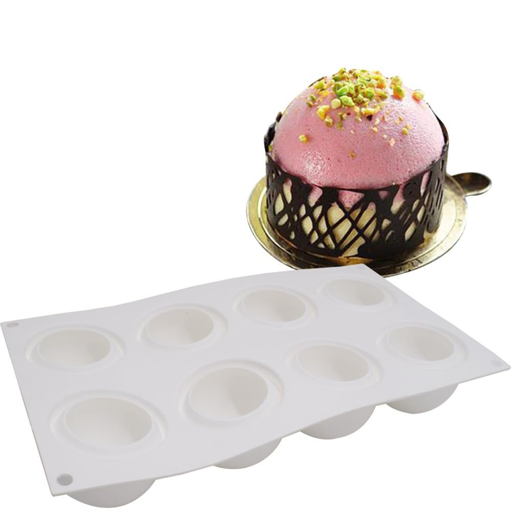 Baking Accessories And Tools Silicone Chocolate Mold Silicon Ball Cake Moulds 3D Half Sphere Candy Truffle Baking Tray (Round D_