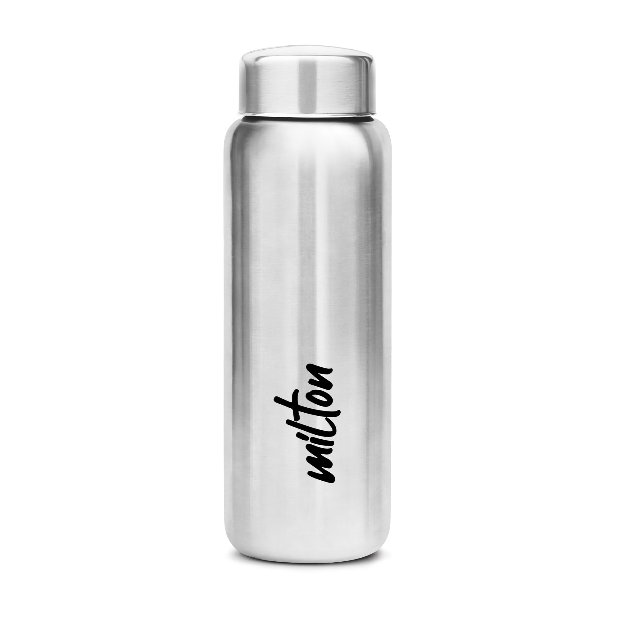 Milton Aqua 750 Stainless Steel Water Bottle 750Ml, Single Walled, Isi Certified I Leak Proof Lid, Rust Proof I For School, Offi