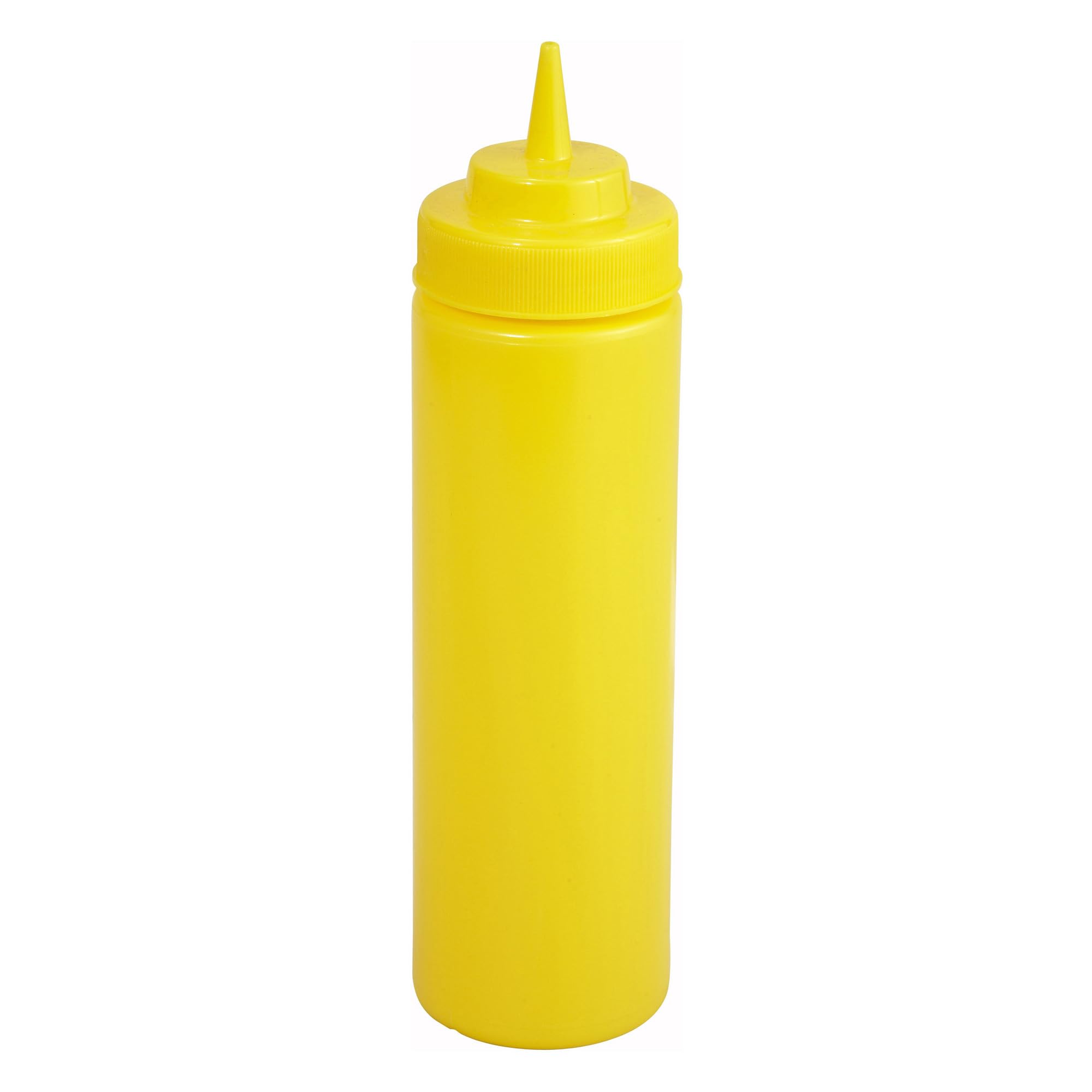 Winco PSW-12Y Wide Mouth Squeeze Bottles, 12-Ounce, Yellow