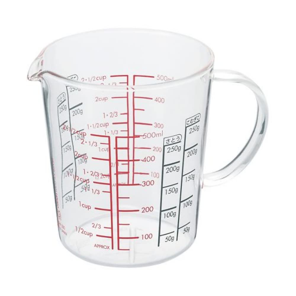 Hario Heatproof Glass Measuring Cup With Handle, 500Ml