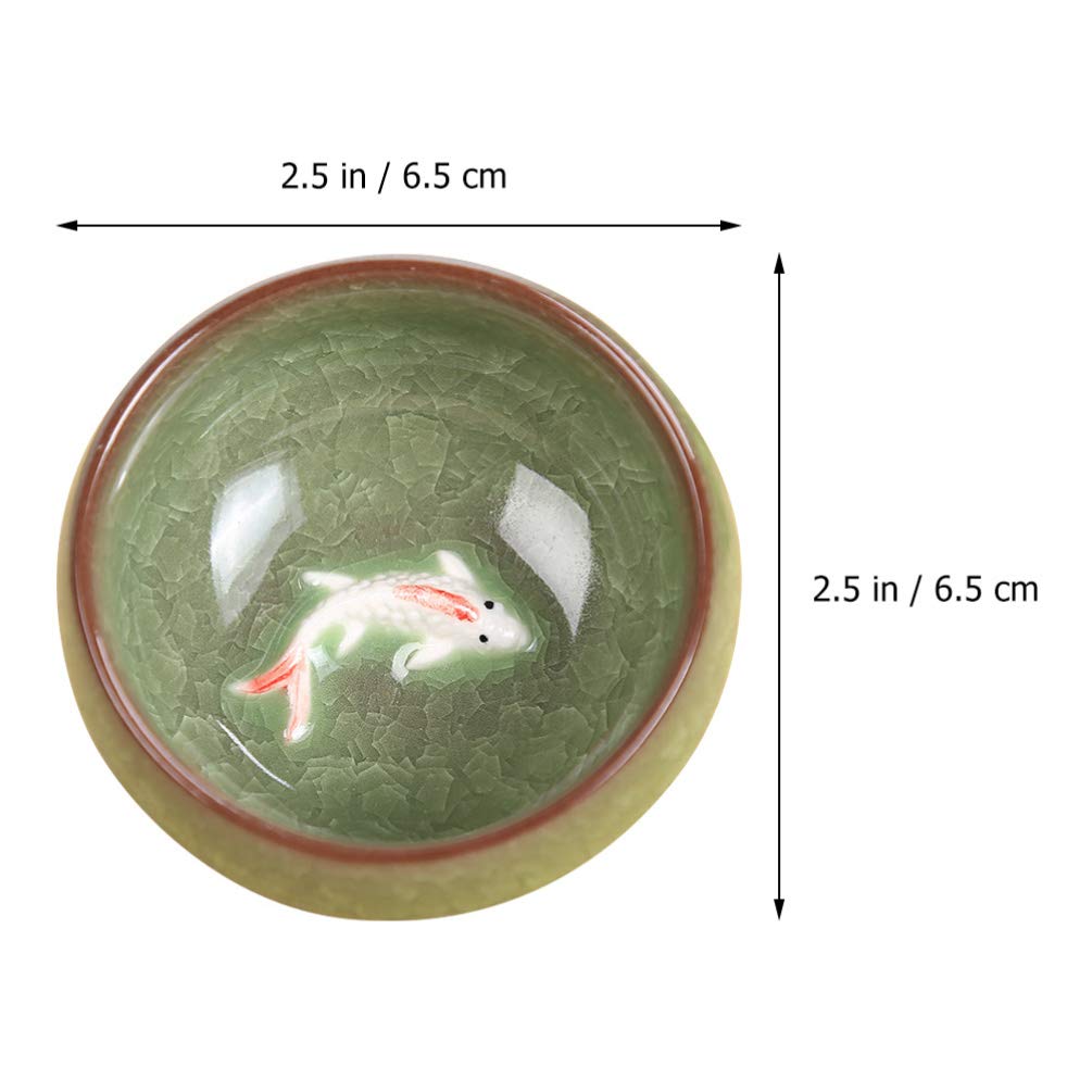 Hemoton 6Pcs Ceramic Kung Fu Tea Cups Chinese Japanese Vintage Handmade Ceramic Tea Set Porcelian Asian Tea Cups Ceramic Teaware