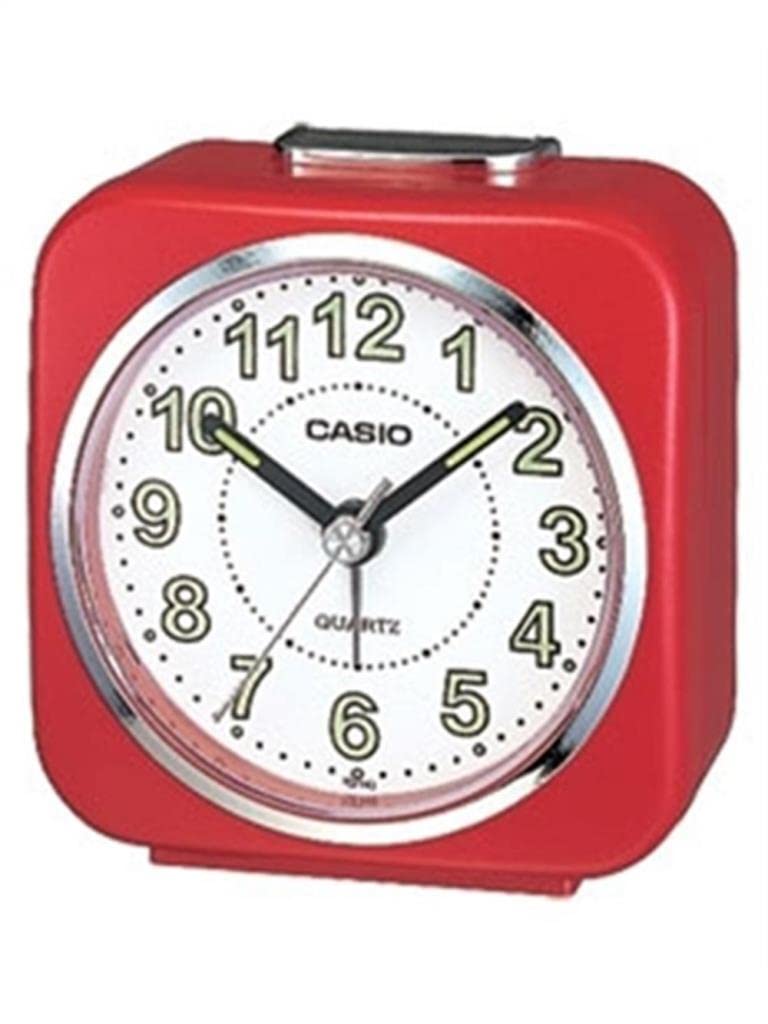 Casio Tq-143-4 Table Top Travel Alarm Clock Red