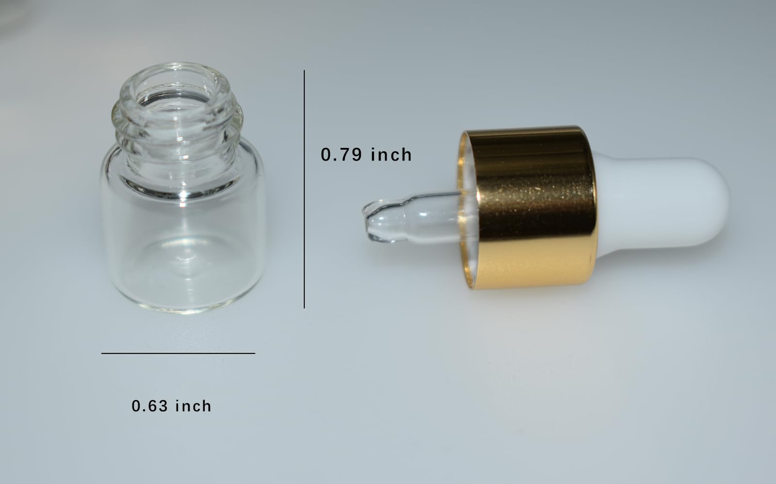 Hustar Small Dropper Bottle, 10Pcs 1Ml Mini Sample Dropper Bottles Mini Makeup Containers For Travel Liquids Tiny Glass