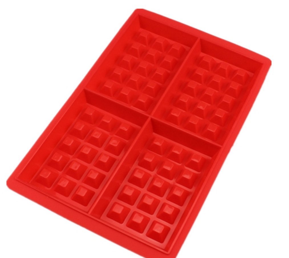 Waffle Mold Silicone Waffle Mold 4 Cavities Waffle Mold Silicone Waffle Maker Baking Tray Mold For Waffle Cake Chocolate Craft C