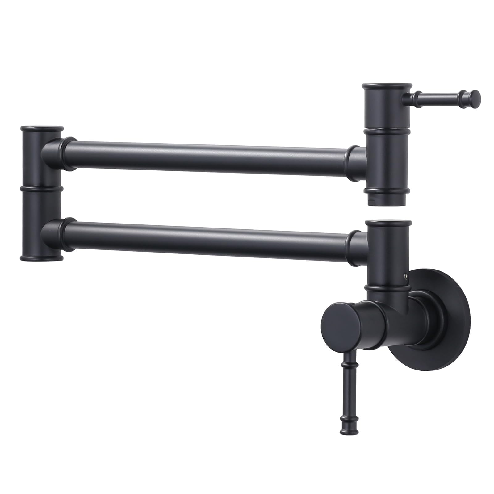 Aleasha Pot Filler Faucet Black Wall Mount Pot Filler Faucet Retractable Single Hole Modern Kitchen Sink Faucet Solid Brass Made