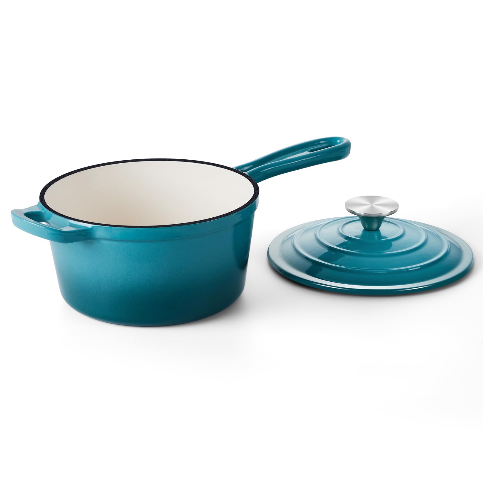 Onader 1Qt Saucepan With Lid Enameled Cast Iron Sauce Pan Small Cast Iron Pot For Cooking Enameled Dutch Oven Nonstick & Heavy D
