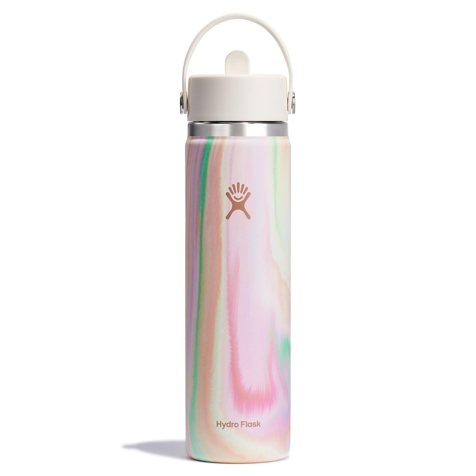 Hydro Flask 24 Oz Wide Flex Straw Cap Bottle - Insulated Stainless Steel - Wide Straw Lid, Non Spill, Leakproof in Sugar Crush