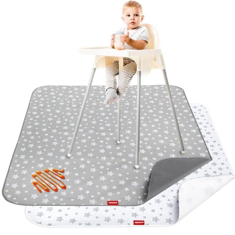 Splat Mat For Under High Chair Mat 2 Pack Anti Slip Bottom Splat Spla splat-mat-for-under-high-chair-mat-2-pack-anti-slip-bottom-splat-spla