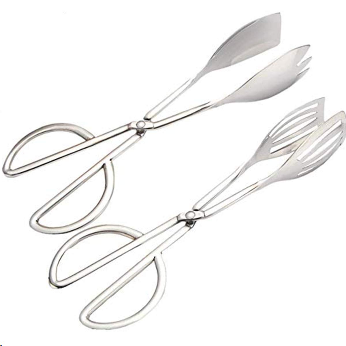Buffet Tongs Salad Tongs Food Tongs Desserts Tongs Kitchen Tongs Stainless Steel Catering Serving Tongs Cake Tongs Bread Tongs (