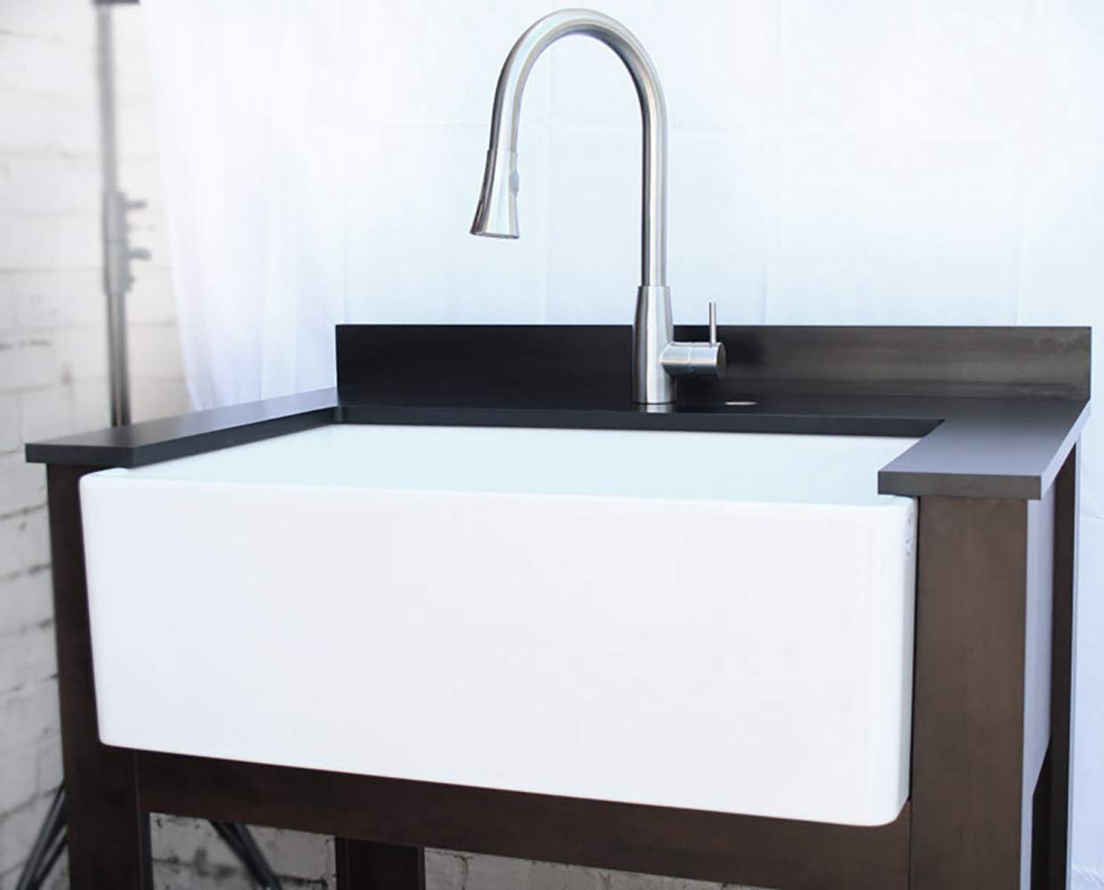 Alfi Brand Ab2034 Ab2034-Bss Kitchen Faucet, 3W X 8 3/4D X 7 1/4 H, Brushed Stainless Steel