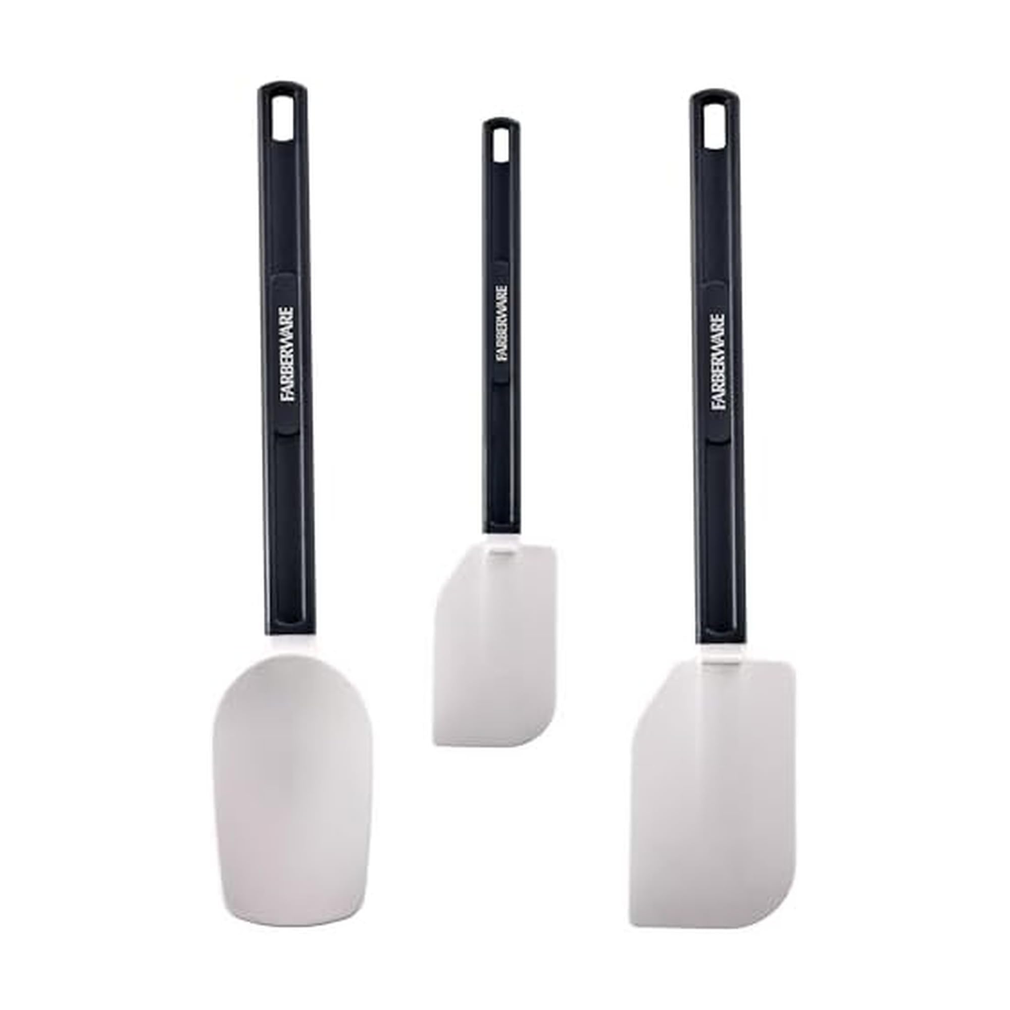 Farberware Silicone Spatula Set, 3Piece Kitchen Spatulas with Spoon Spatula, 13.5 In and 10 In, NSF Certified, Heat Resistant t