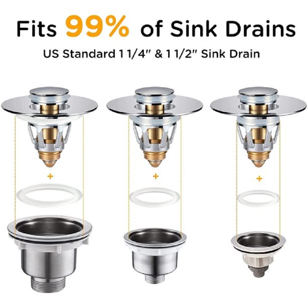 Universal Bathroom Sink Stopper, Sink Stopper Replacement,Strainer For Bathroom Sink,1.1~1.5    Bathtub Stopper For Kitchen Bath