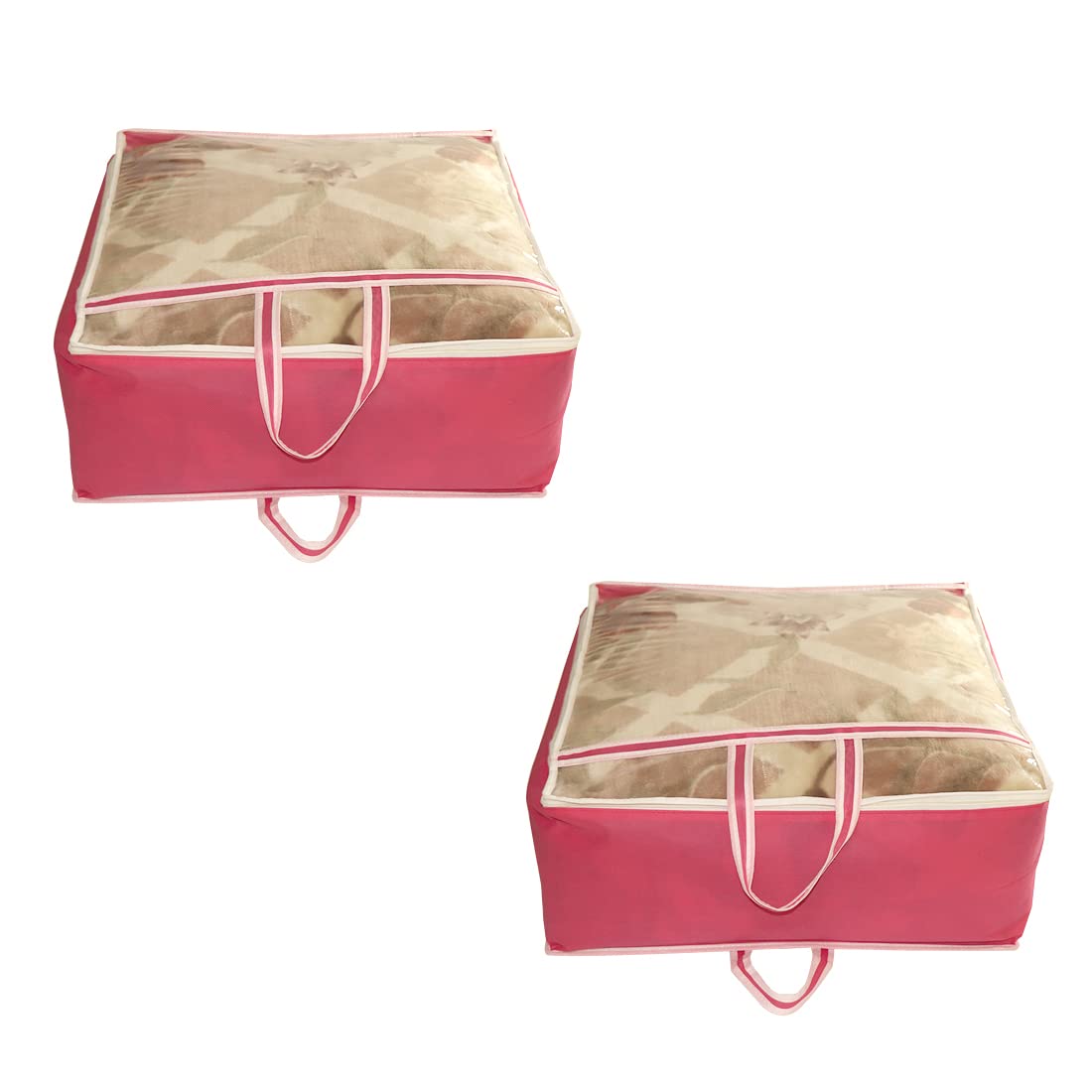 Ankit International Garments Protect Clothes Organizer/Storage Bags For Blanket, Quilts & Rajai Storage Combo Pack Of 02 With Du