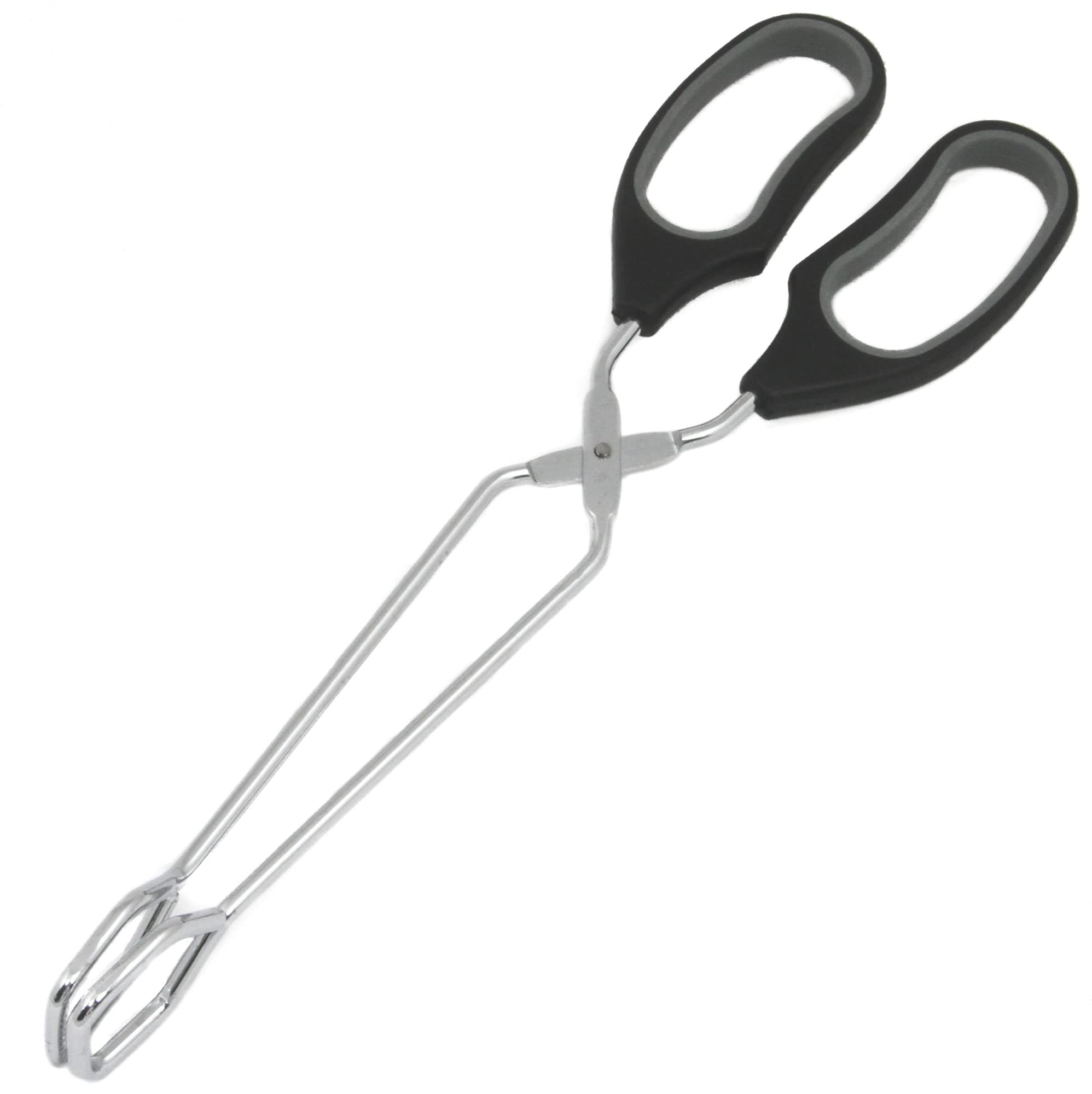 Chef Craft Classic Straight Tongs, 12 Inches In Length, Black