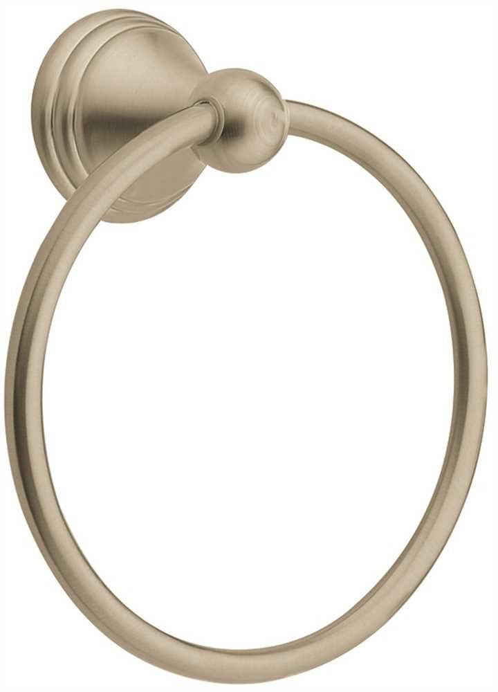 Moen Preston Brushed Nickel Towel Ring Die Cast Zinc
