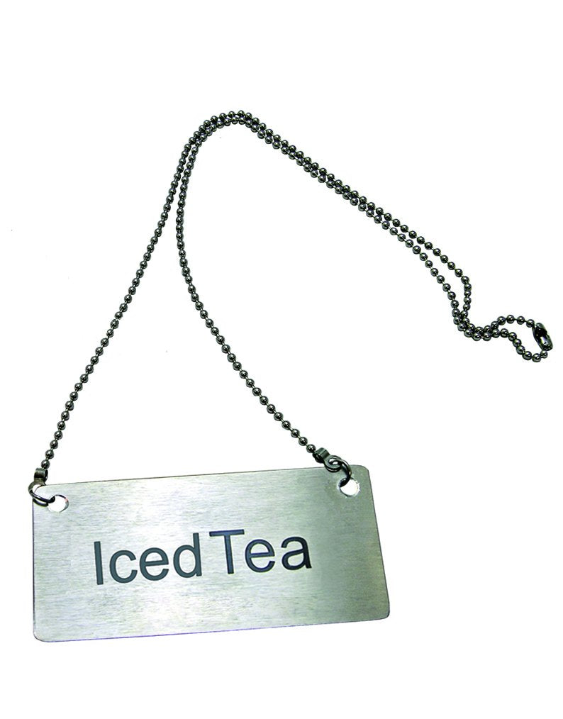 Update International CS-ITE Stainless Steel Beverage Chain Sign Blank, Silver, Stainless Steel