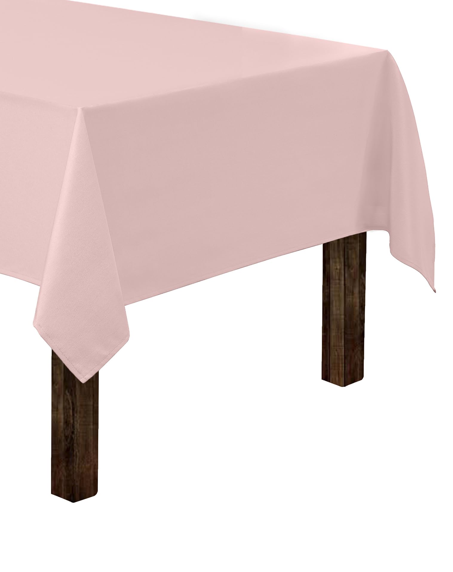 Gee Di Moda Rectangle Tablecloth - 60 x 84 Inch Pink Table Cloth for 5 Foot Rectangle Table - Heavy Duty Washable Fabric - for 5