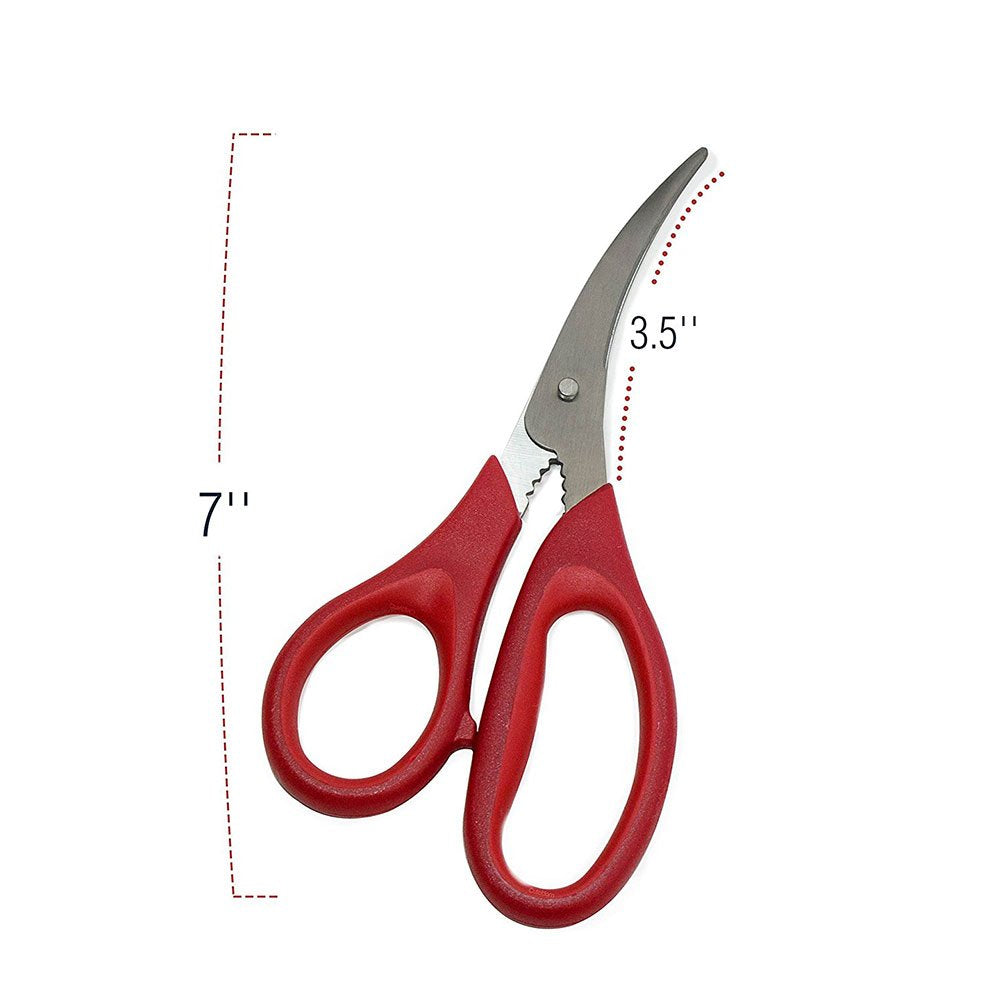 A-Parts 1Pc Multifunction Seafood Scissors, Shrimp Cracker, Shrimp Deveiner, Lobster Scissors Tool