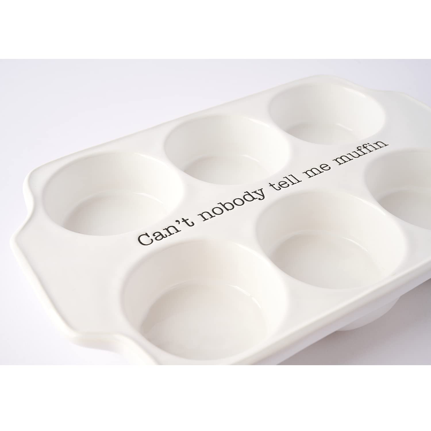 Mud Pie Circa Muffin Tray And Spatula Set, White, 12'' X 8''